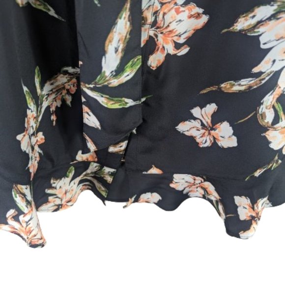 Lauren Ralph Lauren Floral Chinese Neck Floral Ruffle Shirt Button Down Dress 10 - Picture 6 of 12